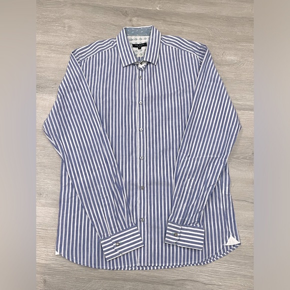 🌿SOLD - Ted Baker Men’s Long Sleeve Button Up Shirt Sz 4 Ted - Picture 1 of 6